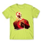 God of War silhouette 2 Apple Green Men's Tee
