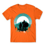 God of War silhouette Orange Men's T-shirt