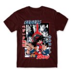 Goku and Vegeta Burgundy Men's T-shirt for Anime, Dragon Ball
