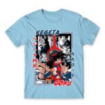 Goku and Vegeta Sky Blue Men's Tee for Anime, Dragon Ball