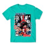 Goku and Vegeta Turquoise Men's T-shirt for Anime, Dragon Ball