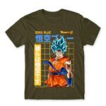 Goku Blue Army Men's Tee for Anime, Dragon Ball