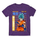 Goku Blue Dark Purple Men's T-shirt for Anime, Dragon Ball