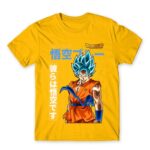 Goku Blue Gold Men's T-shirt for Anime, Dragon Ball