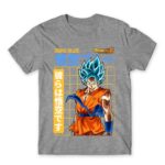 Goku Blue Grey Melange Men's Tee for Anime, Dragon Ball