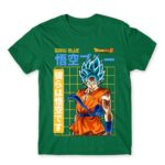 Goku Blue Kelly Green Men's Tee for Anime, Dragon Ball