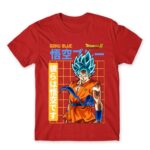 Goku Blue Red Men's T-shirt for Anime, Dragon Ball