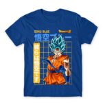 Goku Blue Royal Blue Men's T-shirt for Anime, Dragon Ball