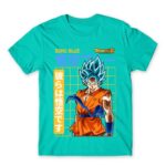 Goku Blue Turquoise Men's Tee for Anime, Dragon Ball