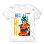 Goku Blue White Men's T-shirt for Anime, Dragon Ball