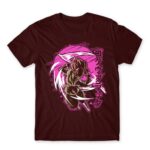 Goku Fantasy Burgundy Men's Tee for Anime, Dragon Ball