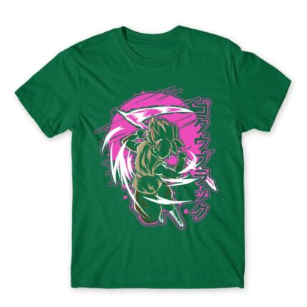 Goku Fantasy Kelly Green Men's T-shirt for Anime, Dragon Ball