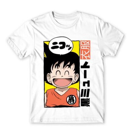 Goku Manga White Men's Tee for Anime, Dragon Ball
