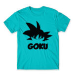 Goku Silhouette Atoll Blue Men's Tee for Anime, Dragon Ball