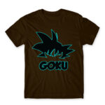 Goku Silhouette Chocolate Men's T-shirt for Anime, Dragon Ball