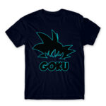 Goku Silhouette Navy Men's T-shirt for Anime, Dragon Ball