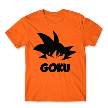 Goku Silhouette Orange Men's Tee for Anime, Dragon Ball