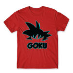 Goku Silhouette Red Men's T-shirt for Anime, Dragon Ball