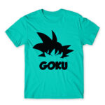 Goku Silhouette Turquoise Men's Tee for Anime, Dragon Ball
