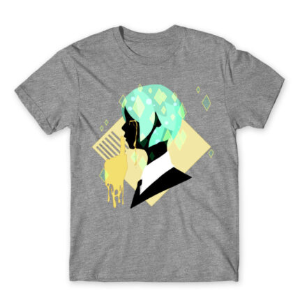 Golden Grey Melange Men's T-shirt for Anime, Land Of The Lustrous