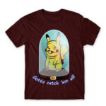 Gotta’ Catch em All Burgundy Men's T-shirt for Anime, Pokemon