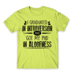 Graduated introvert Apple Green Men's T-shirt for Antisocial, Funny