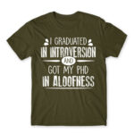 Graduated introvert Army Men's T-shirt for Antisocial, Funny