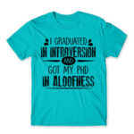 Graduated introvert Atoll Blue Men's T-shirt for Antisocial, Funny