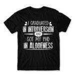 Graduated introvert Black Men's Tee for Antisocial, Funny