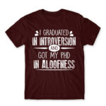 Graduated introvert Burgundy Men's Tee for Antisocial, Funny