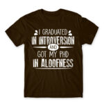 Graduated introvert Chocolate Men's Tee for Antisocial, Funny
