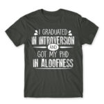 Graduated introvert Dark Grey Men's T-shirt for Antisocial, Funny