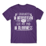 Graduated introvert Dark Purple Men's Tee for Antisocial, Funny