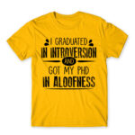 Graduated introvert Gold Men's Tee for Antisocial, Funny