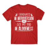 Graduated introvert Red Men's Tee for Antisocial, Funny