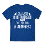 Graduated introvert Royal Blue Men's Tee for Antisocial, Funny