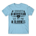 Graduated introvert Sky Blue Men's Tee for Antisocial, Funny