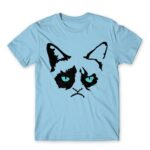 Grumpy Cat Eyes Sky Blue Men's Tee for Funny, Meme