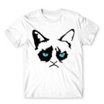 Grumpy Cat Eyes White Men's Tee for Funny, Meme