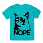 Grumpy Cat Nope Atoll Blue Men's Tee for Funny, Meme