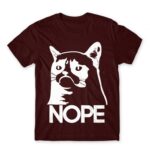 Grumpy Cat Nope Burgundy Men's T-shirt for Funny, Meme
