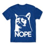 Grumpy Cat Nope Royal Blue Men's Tee for Funny, Meme