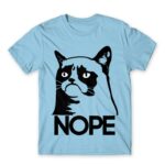 Grumpy Cat Nope Sky Blue Men's T-shirt for Funny, Meme
