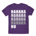 Hahaha NO Dark Purple Men's T-shirt for Funny, Sarcastic Humour