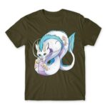 Haku dragon form Army Men's T-shirt for Anime, Spirited Away