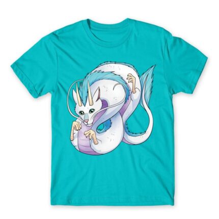 Haku dragon form Atoll Blue Men's T-shirt for Anime, Spirited Away