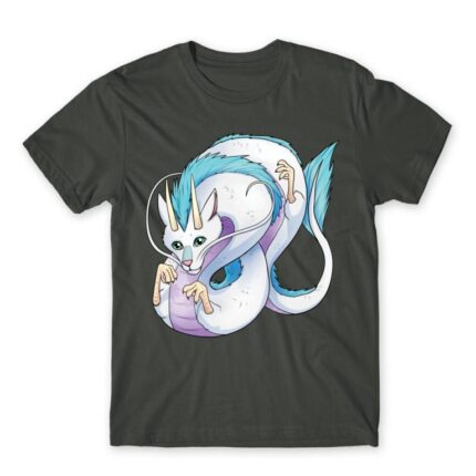 Haku dragon form Dark Grey Men's T-shirt for Anime, Spirited Away
