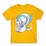 Haku dragon form Gold Men's Tee for Anime, Spirited Away