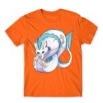Haku dragon form Orange Men's Tee for Anime, Spirited Away
