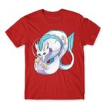 Haku dragon form Red Men's Tee for Anime, Spirited Away